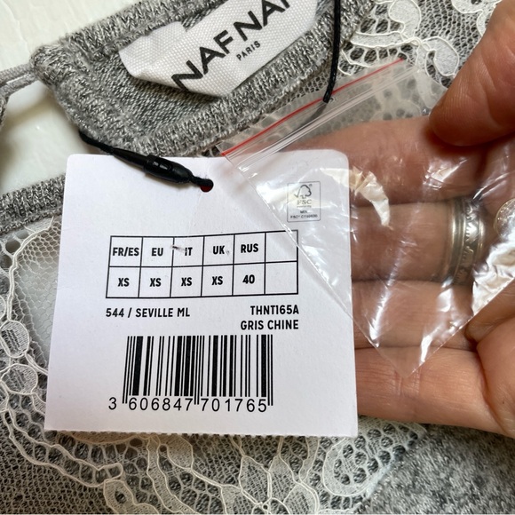 NAF NAF Gray and White Lace Sweater XS - Picture 5 of 11